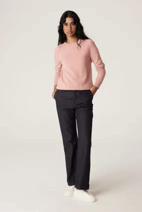 Cashmere Crew Jumper - Dusty Pink