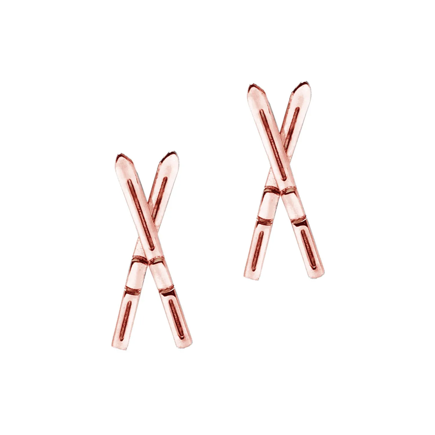 CC Sport Rose Gold Ski Earrings