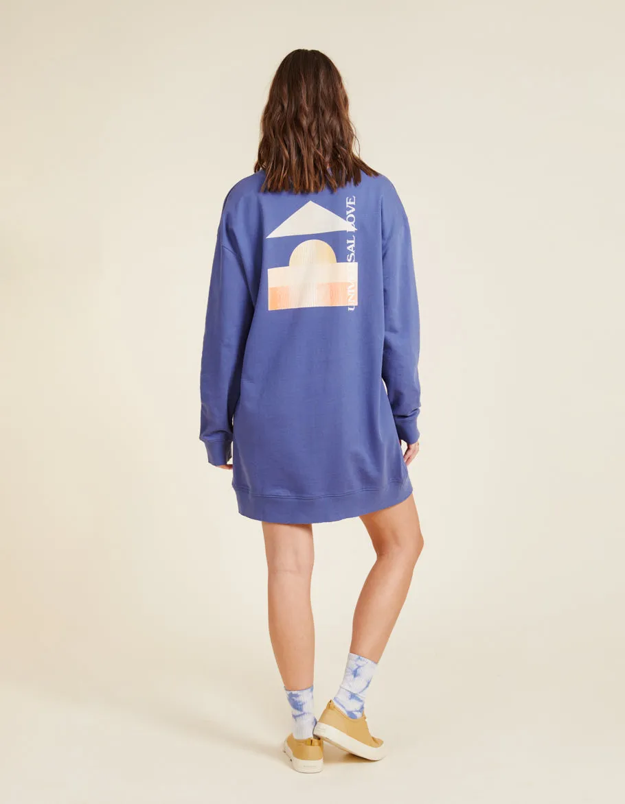 Cecily "Universal Love" Sweatshirt Dress