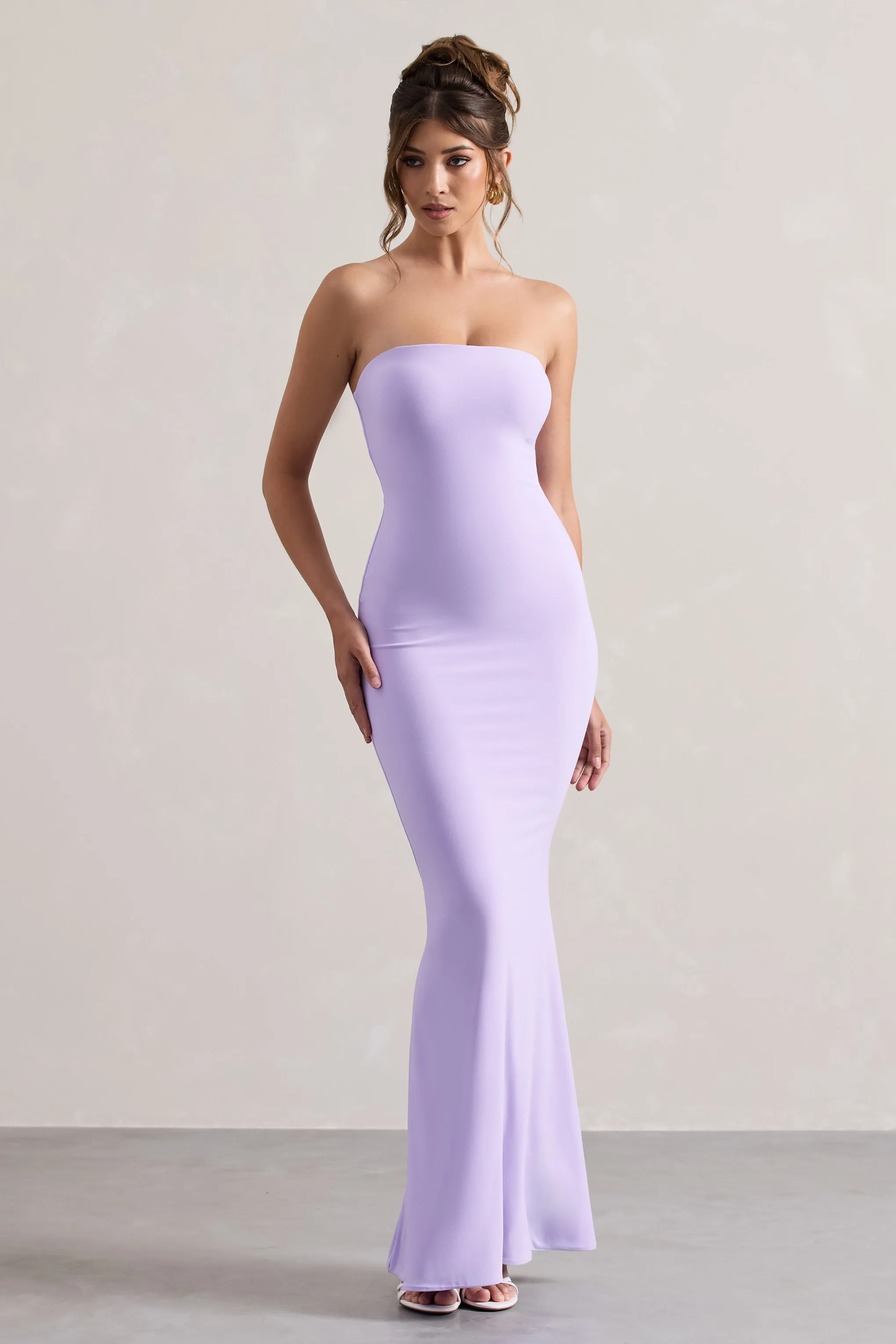 Ceremony | Lilac Bandeau Fishtail Maxi Dress