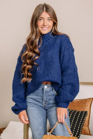 Chilly Days Oversized Sweater | Cobalt