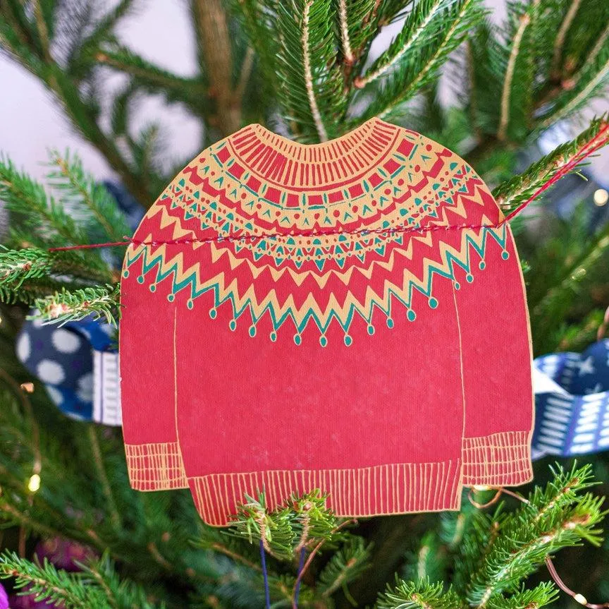 Christmas Jumpers Screen Printed Paper Garland