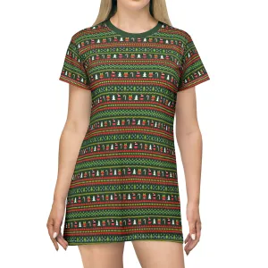 Christmas Sweater T-Shirt Dress