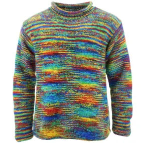 Chunky Wool Knit Jumper Space Dye - SD Rainbow