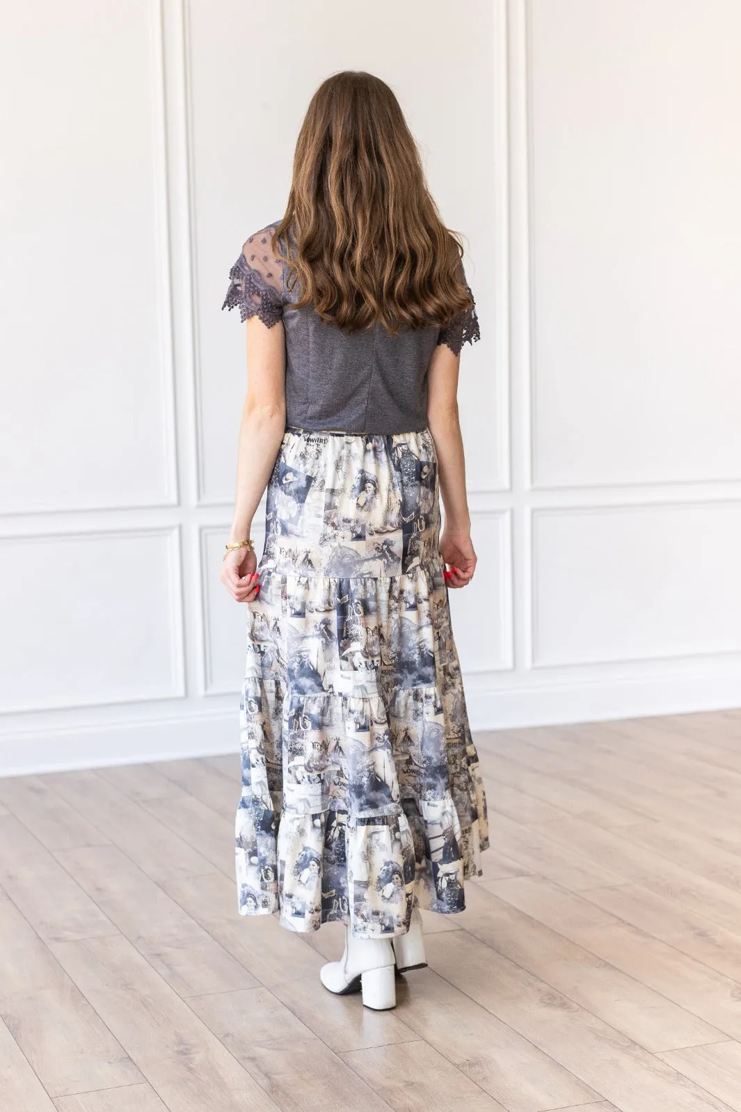 Cowgirl Romance Tiered Maxi Skirt