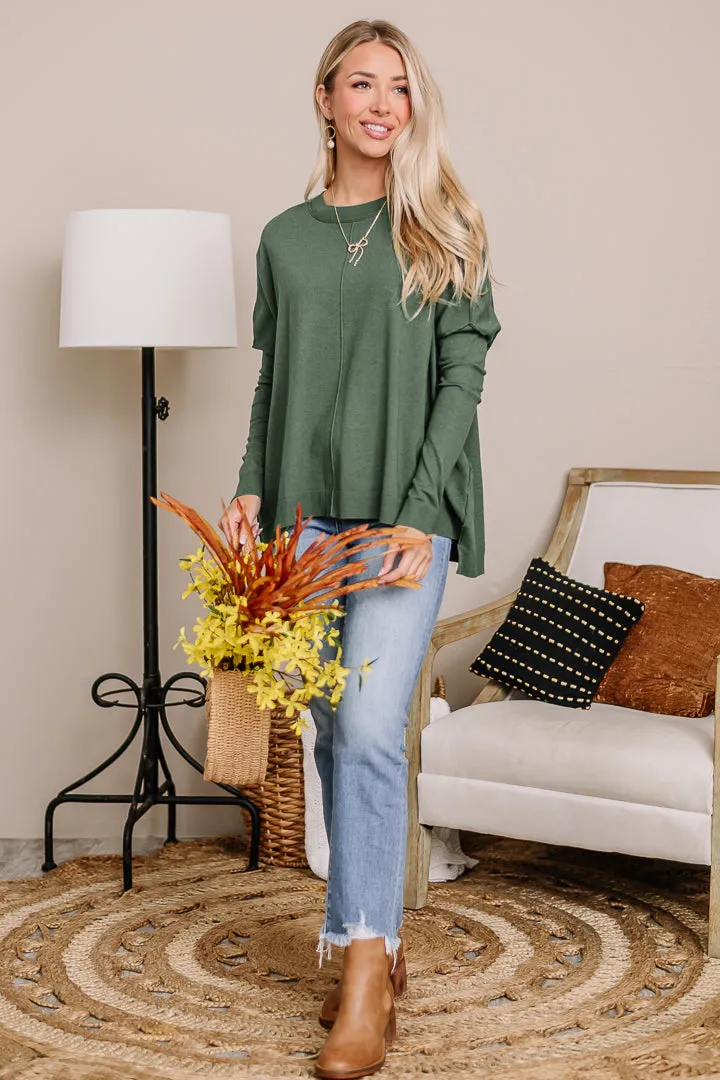 Cozied Up Sweater | Hunter Green