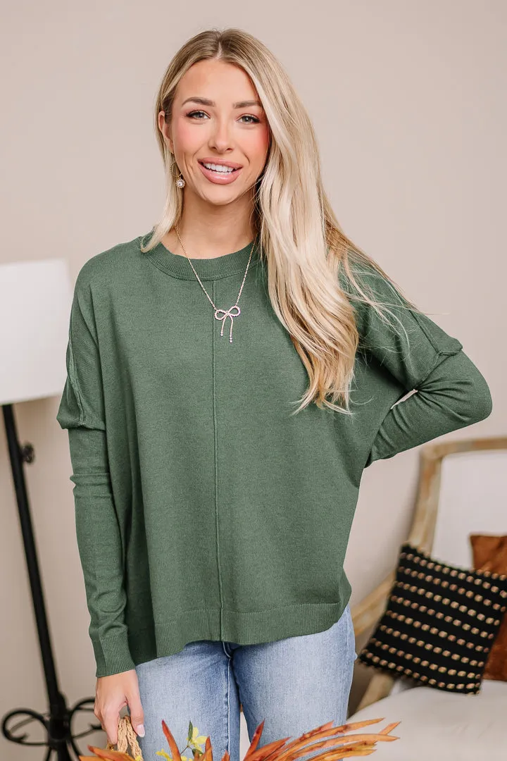 Cozied Up Sweater | Hunter Green