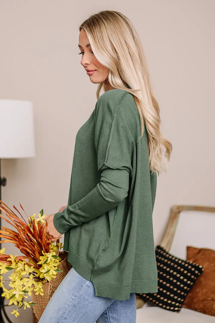 Cozied Up Sweater | Hunter Green