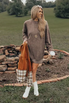 Cozy Memories Sweater Dress In Espresso