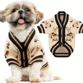 Cozy Winter Wear Cute Cartoon Dog Sweaters  Cardigans