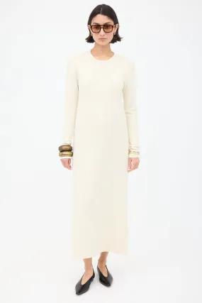 Cream Cashmere Sweater Dress