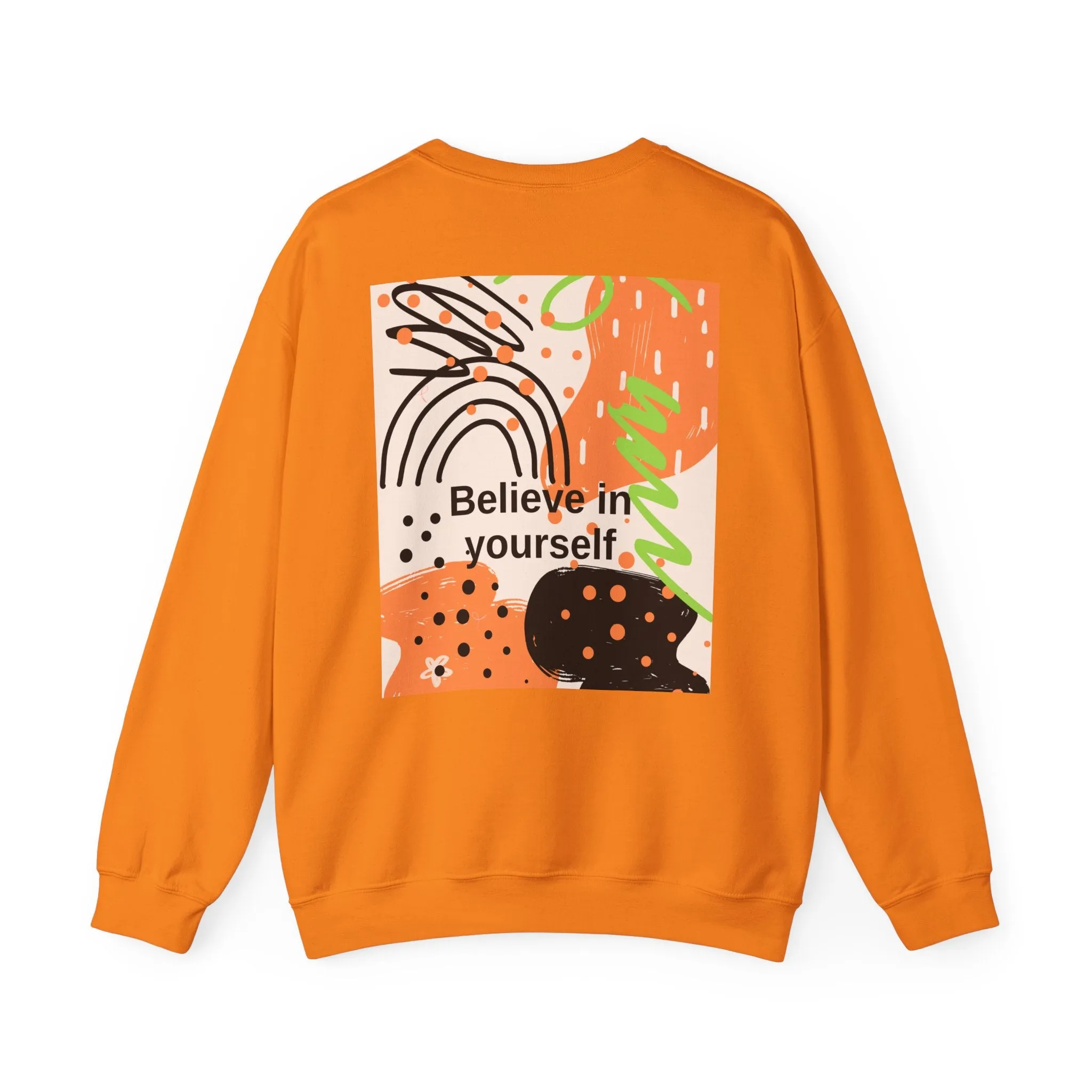 Crewneck Sweatshirt Believe in Yourself Abstract Design