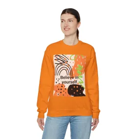 Crewneck Sweatshirt Believe in Yourself Abstract Design