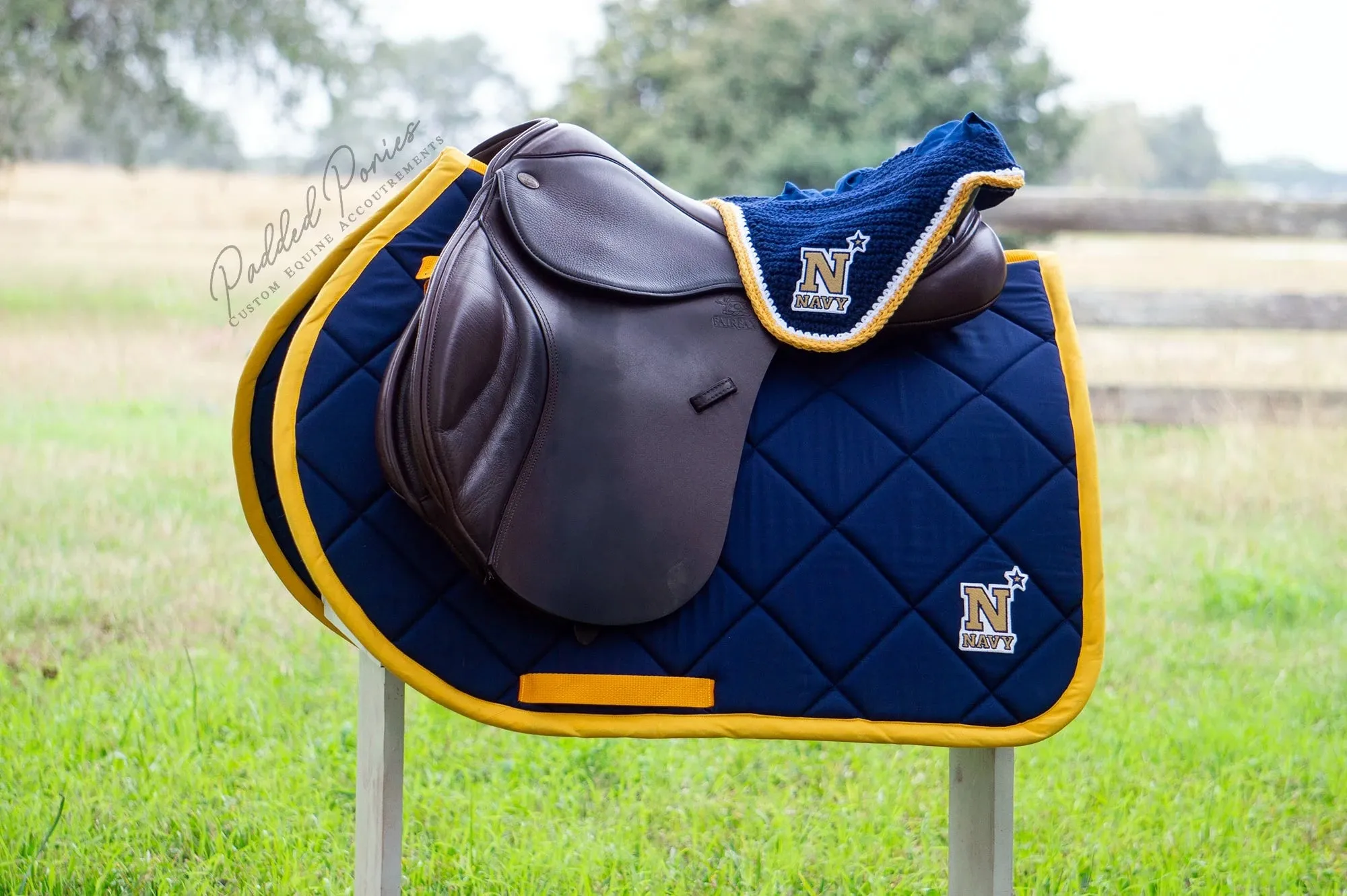 Custom Collegiate Patch Saddle Pad