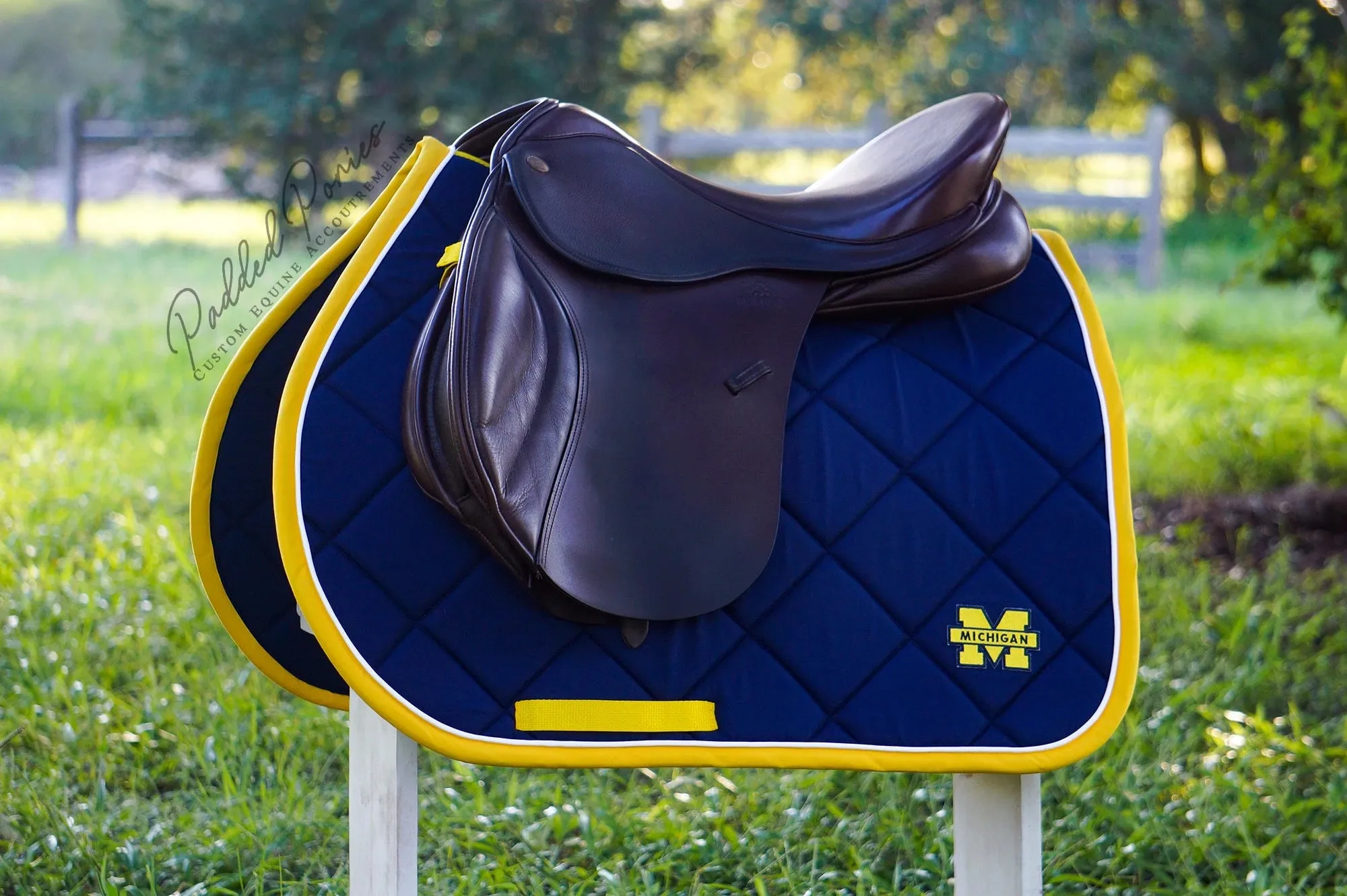 Custom Collegiate Patch Saddle Pad