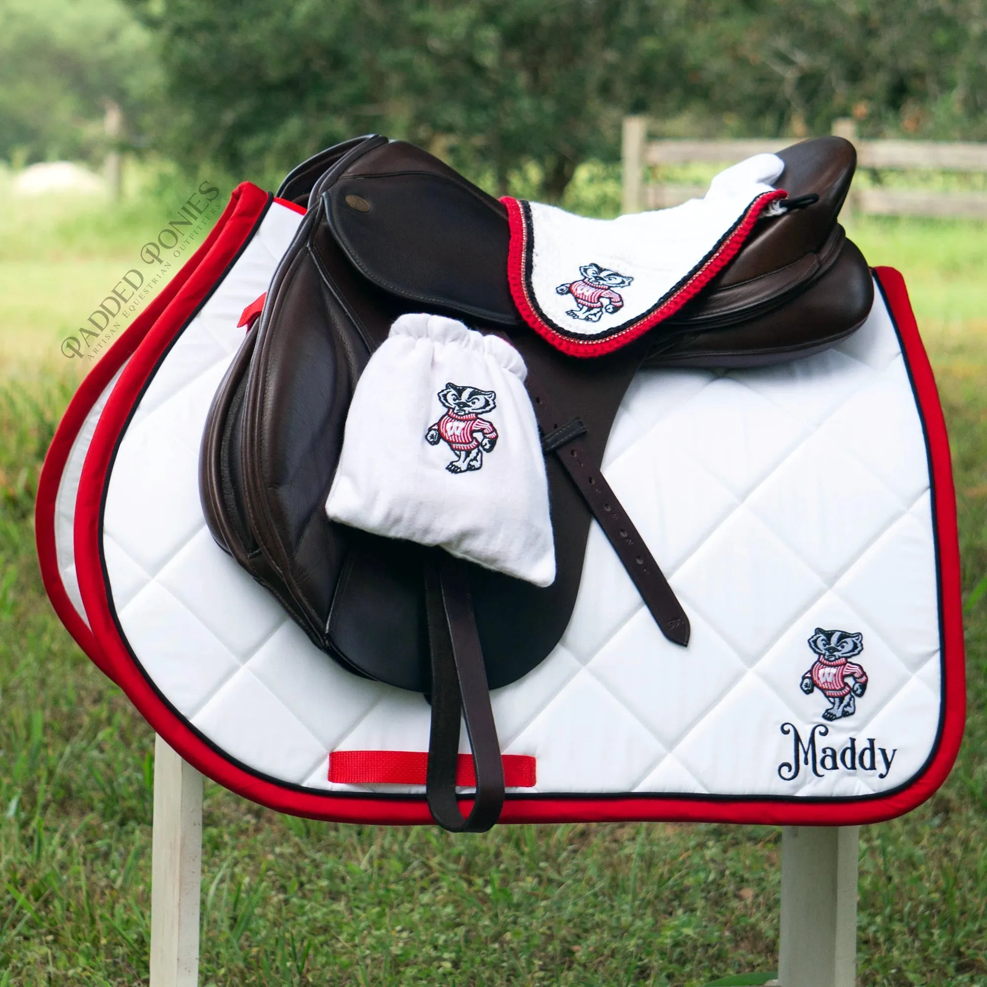 Custom Collegiate Patch Saddle Pad