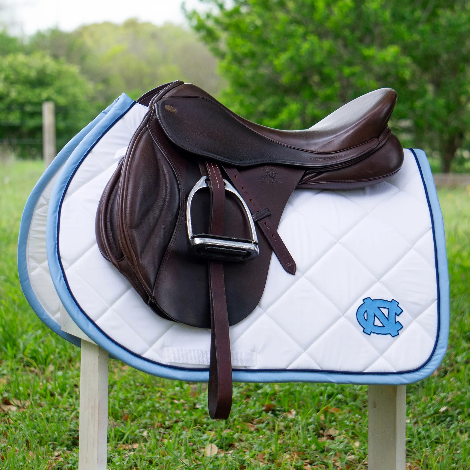 Custom Collegiate Patch Saddle Pad