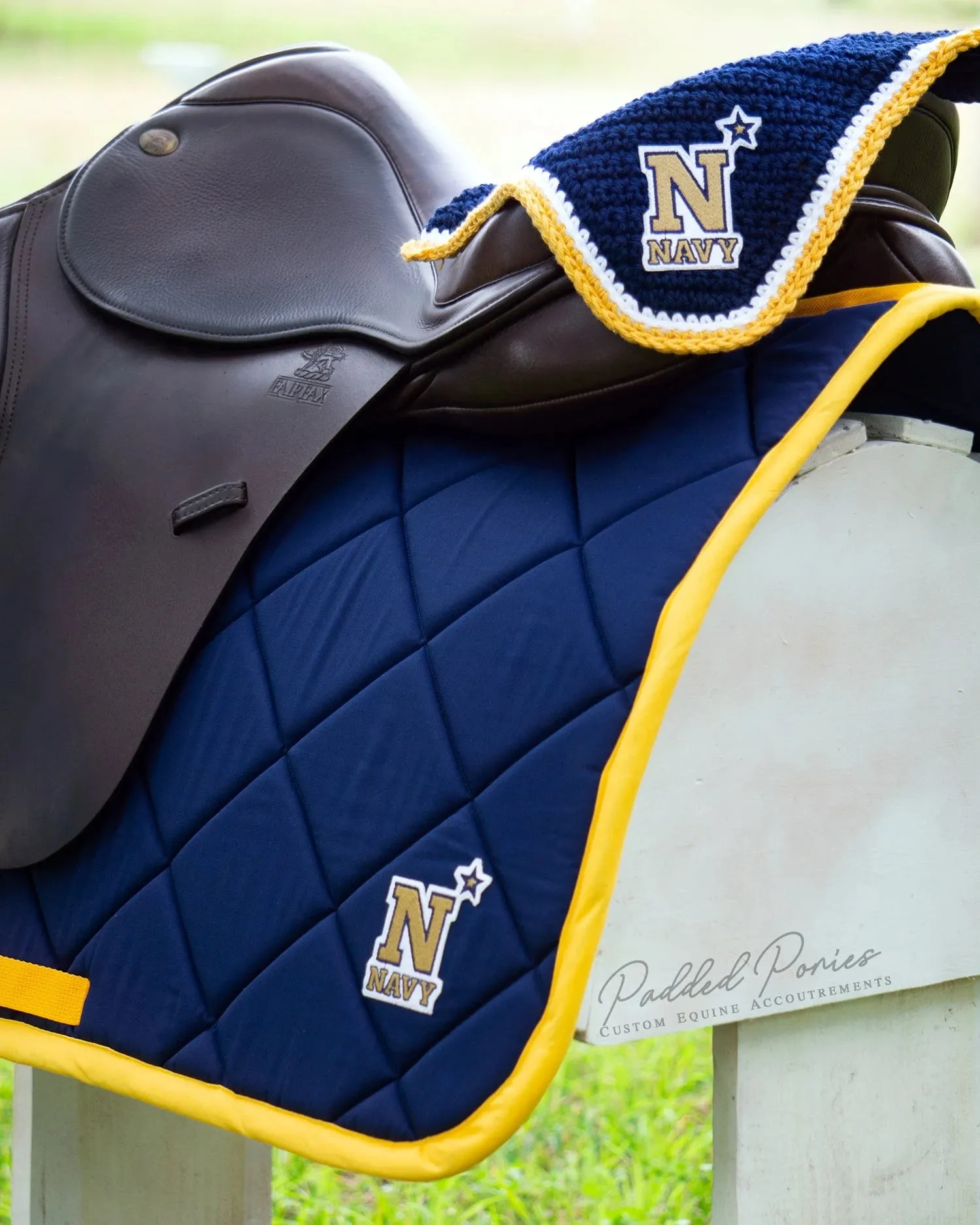 Custom Collegiate Patch Saddle Pad