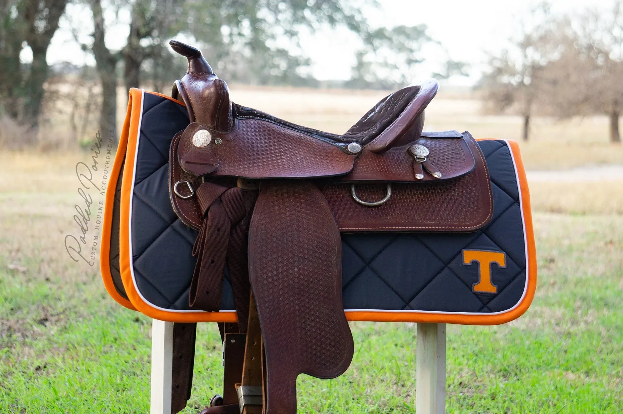 Custom Collegiate Patch Saddle Pad