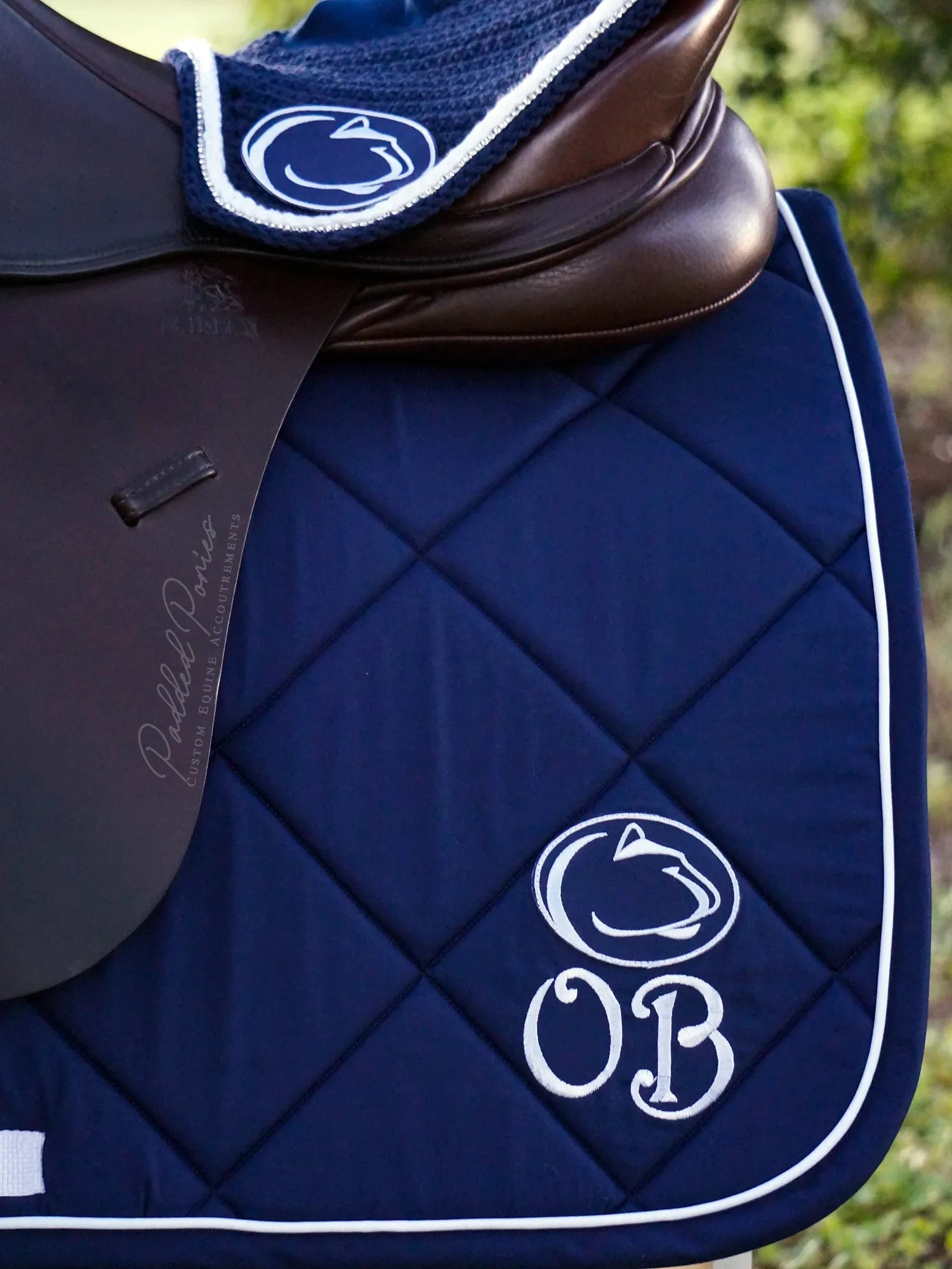 Custom Collegiate Patch Saddle Pad