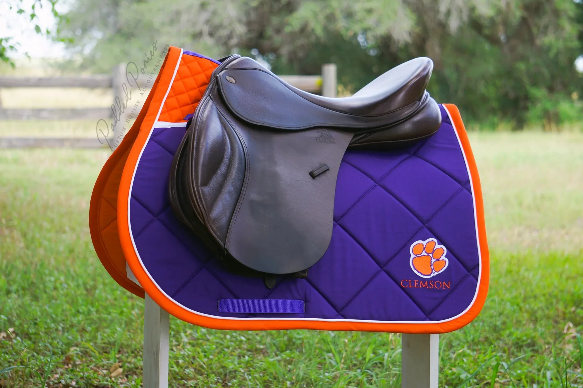 Custom Collegiate Patch Saddle Pad