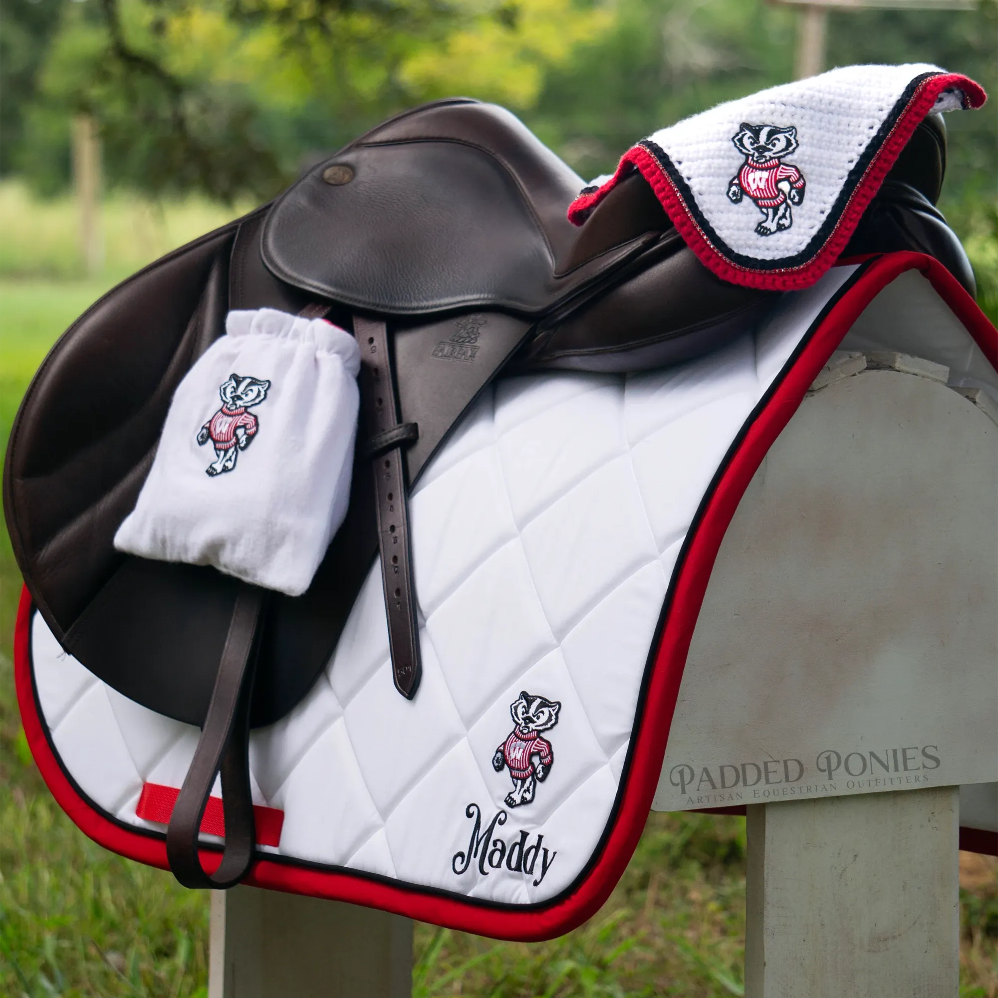 Custom Collegiate Patch Saddle Pad