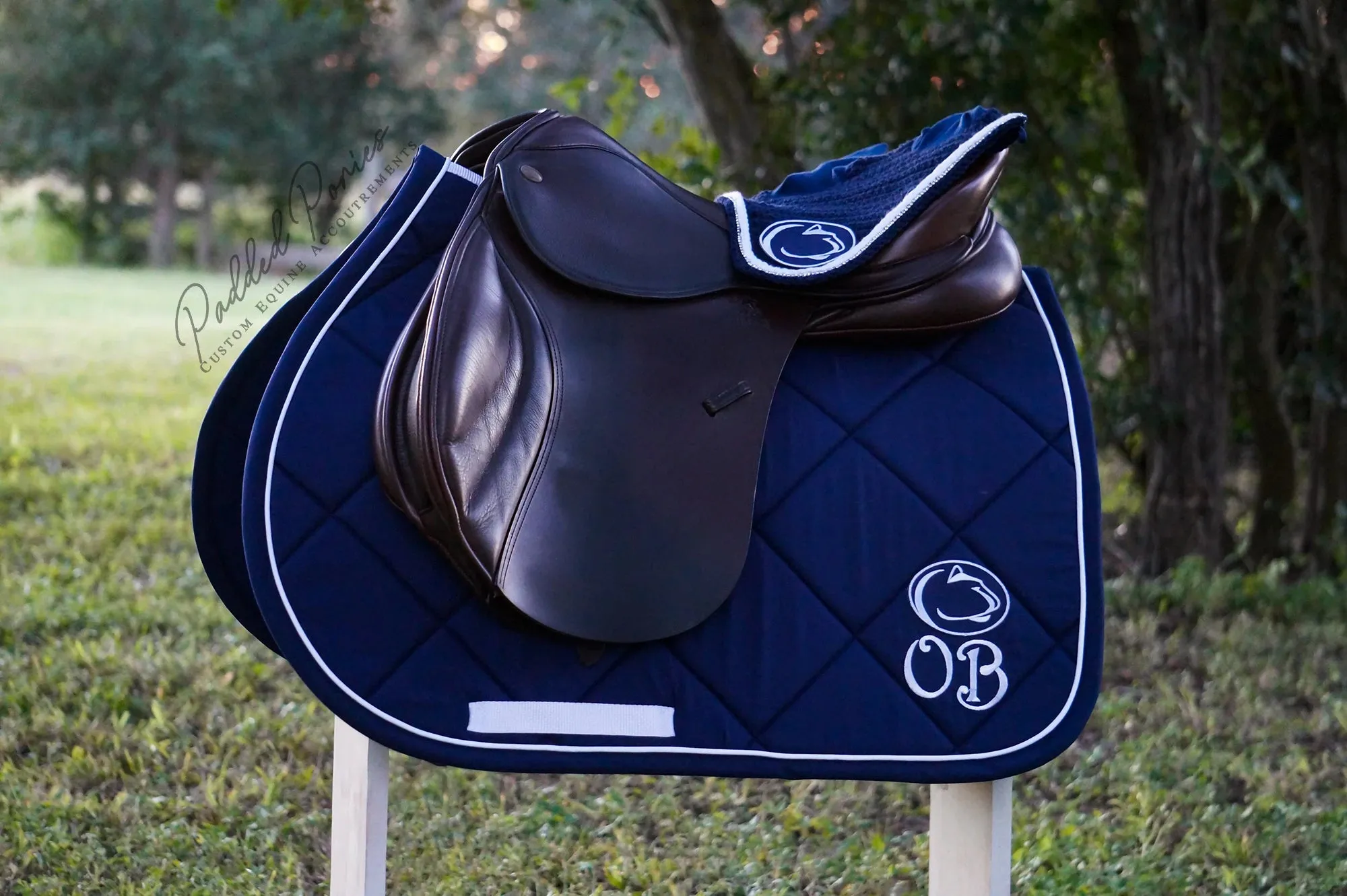 Custom Collegiate Patch Saddle Pad