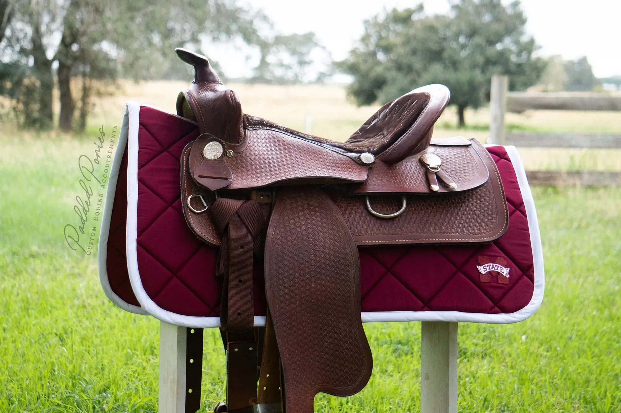 Custom Collegiate Patch Saddle Pad