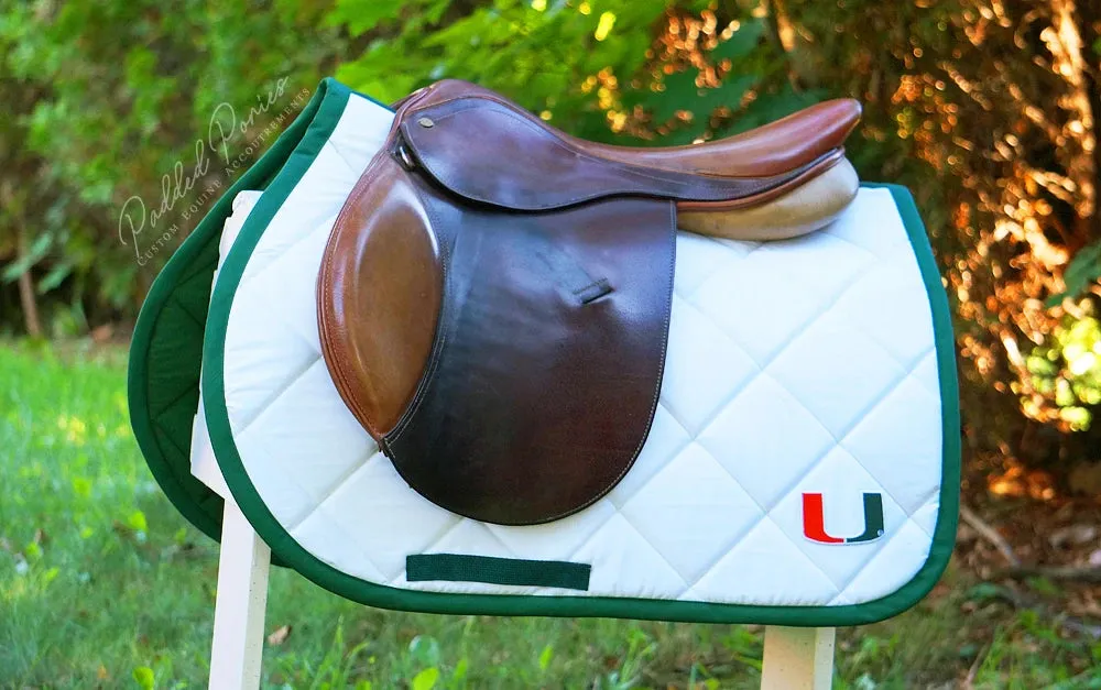 Custom Collegiate Patch Saddle Pad