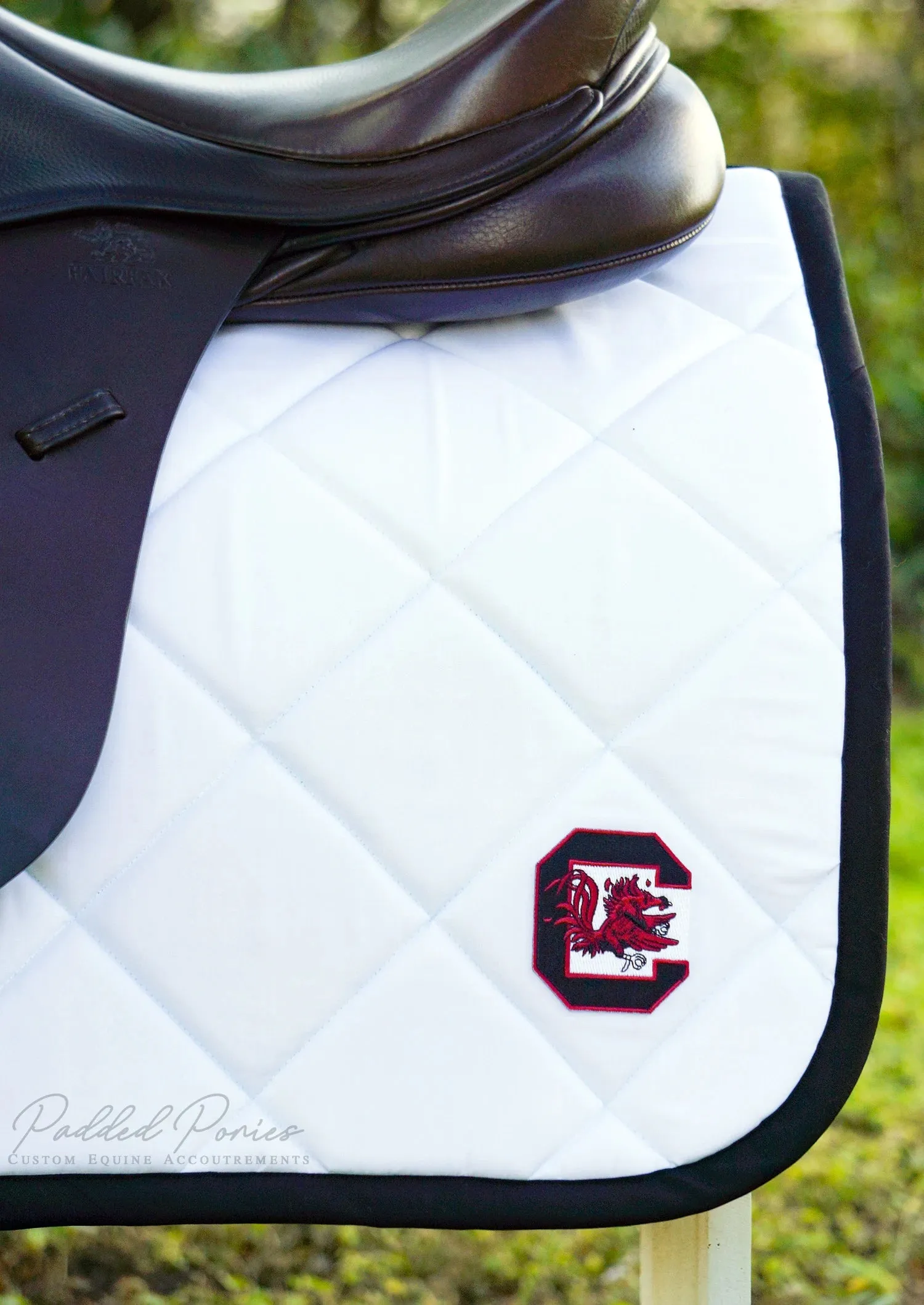 Custom Collegiate Patch Saddle Pad