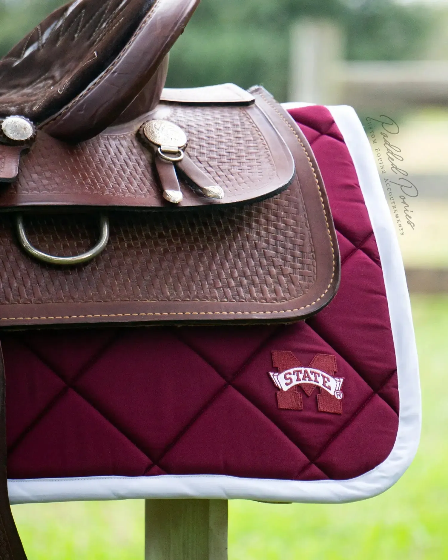 Custom Collegiate Patch Saddle Pad