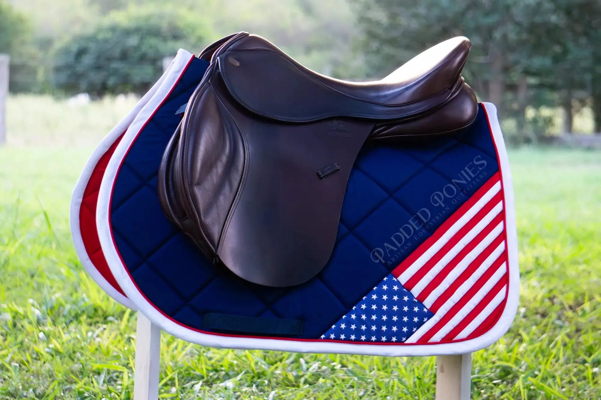 Custom Country Corner Flag Saddle Pad