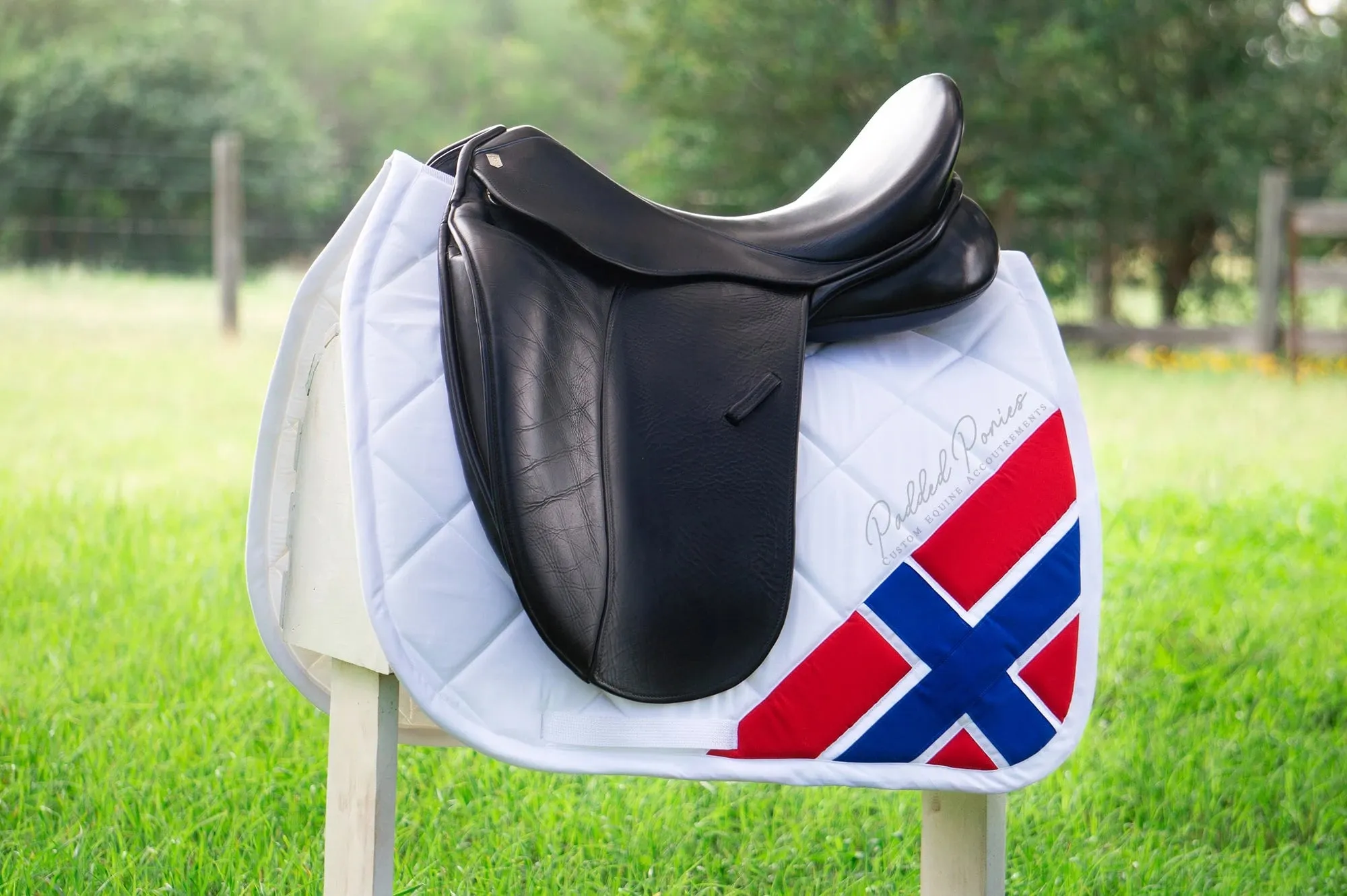 Custom Country Corner Flag Saddle Pad