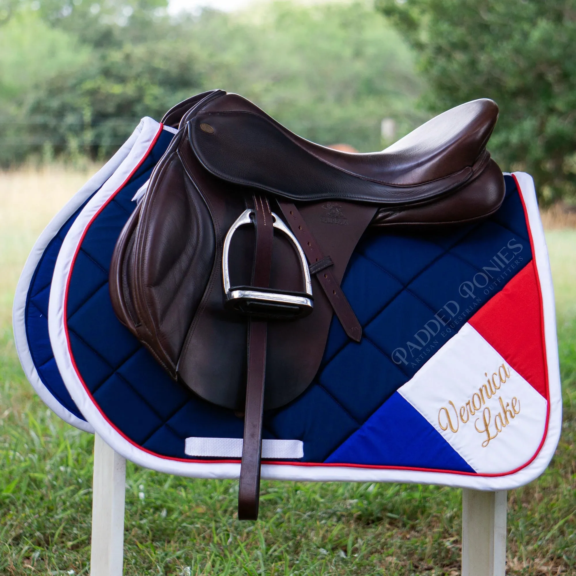 Custom Country Corner Flag Saddle Pad