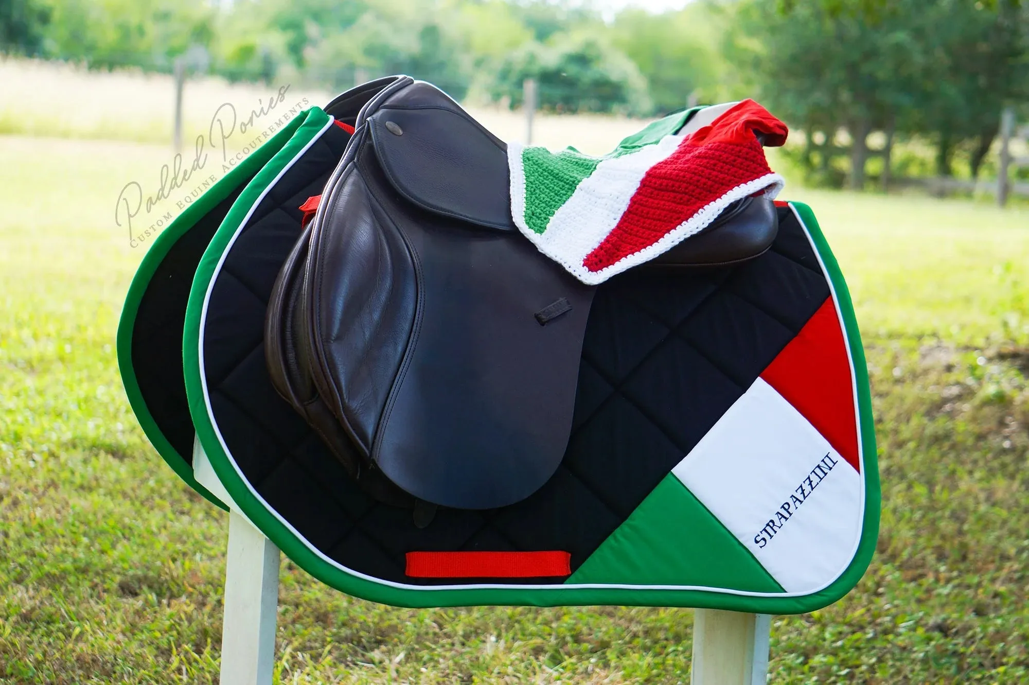 Custom Country Corner Flag Saddle Pad