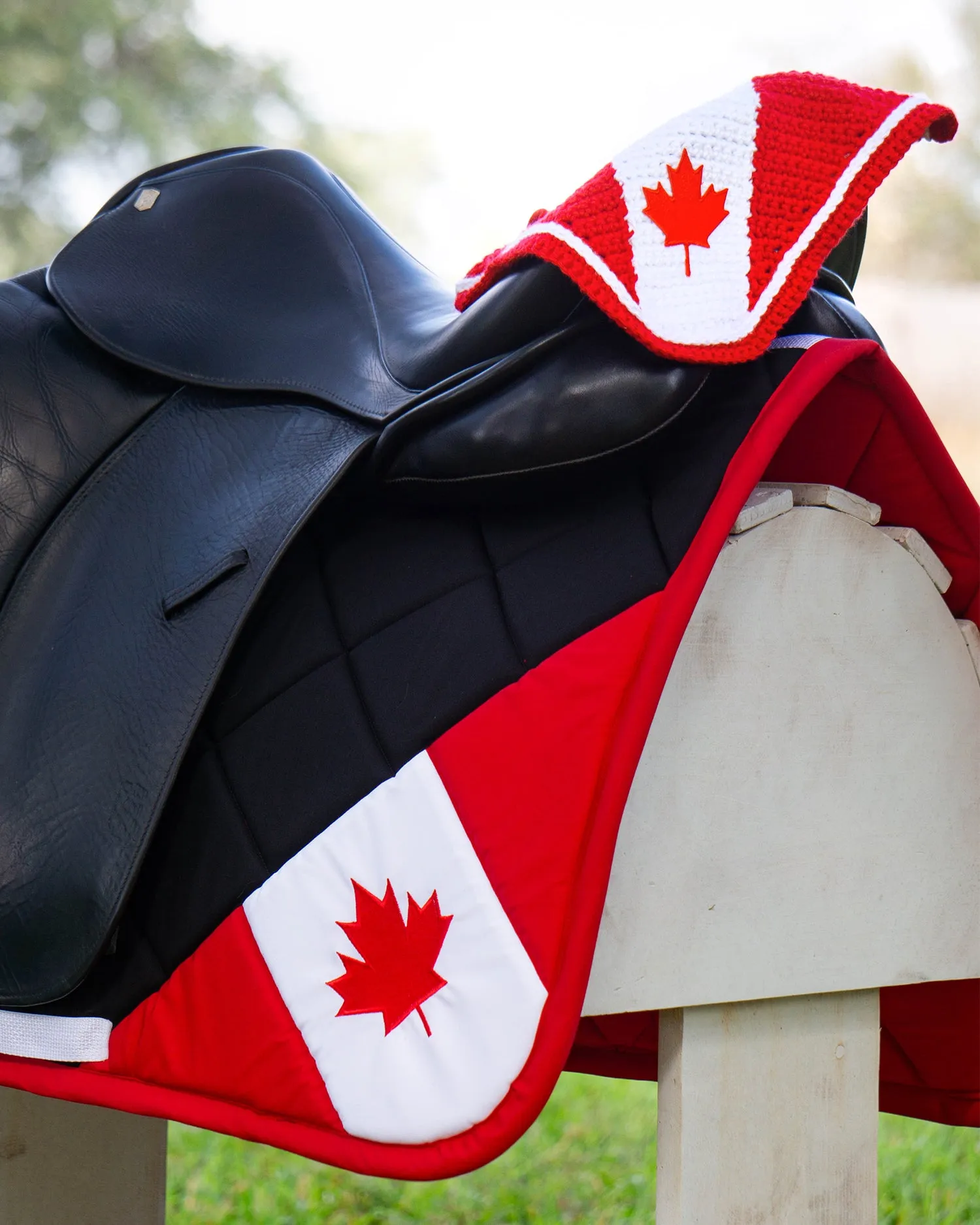 Custom Country Corner Flag Saddle Pad