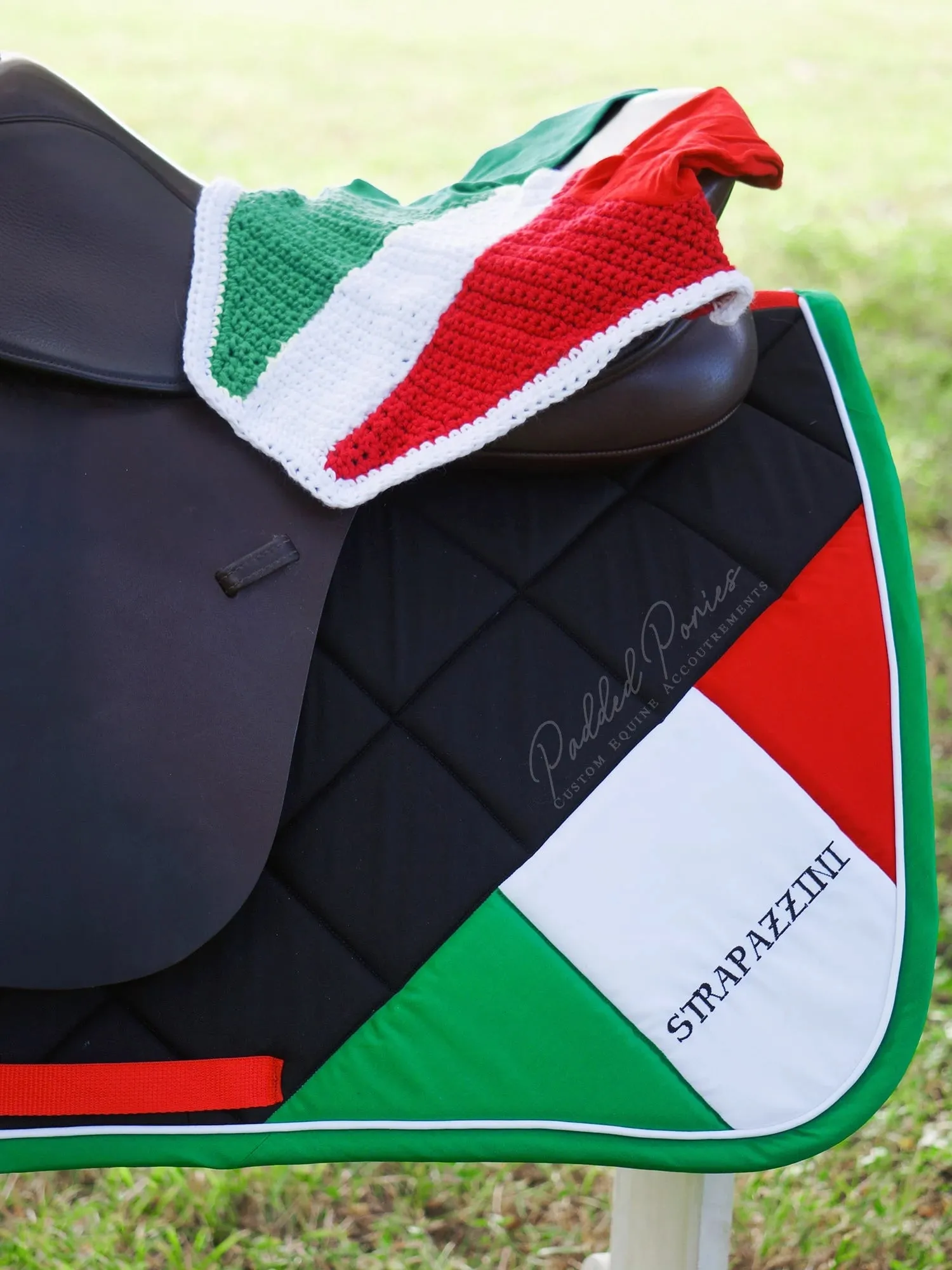 Custom Country Corner Flag Saddle Pad