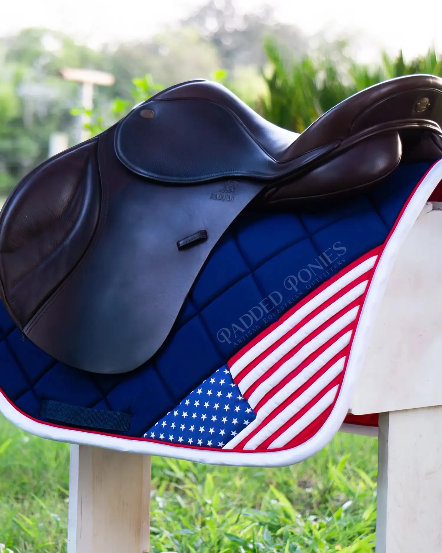 Custom Country Corner Flag Saddle Pad