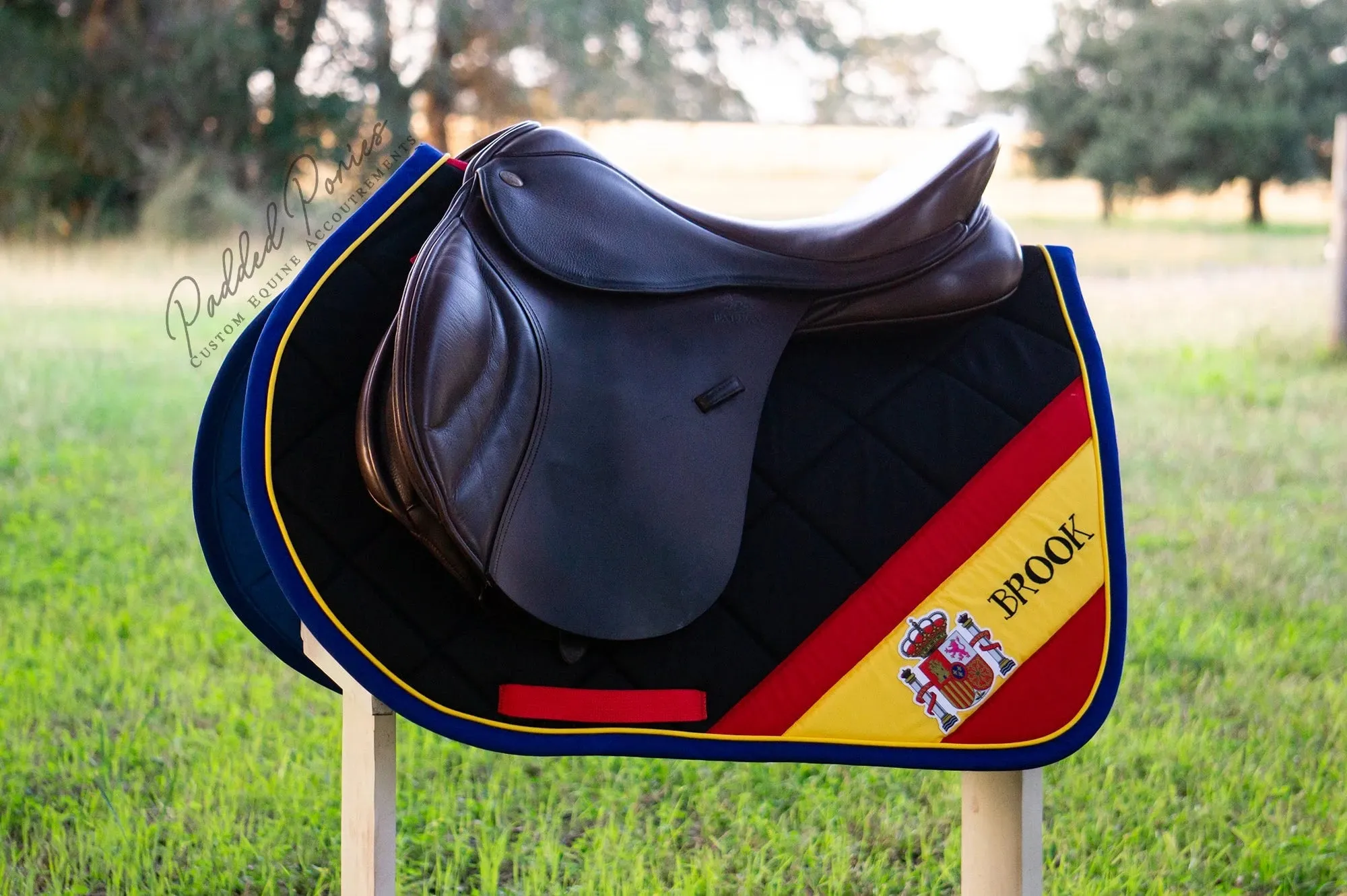 Custom Country Corner Flag Saddle Pad