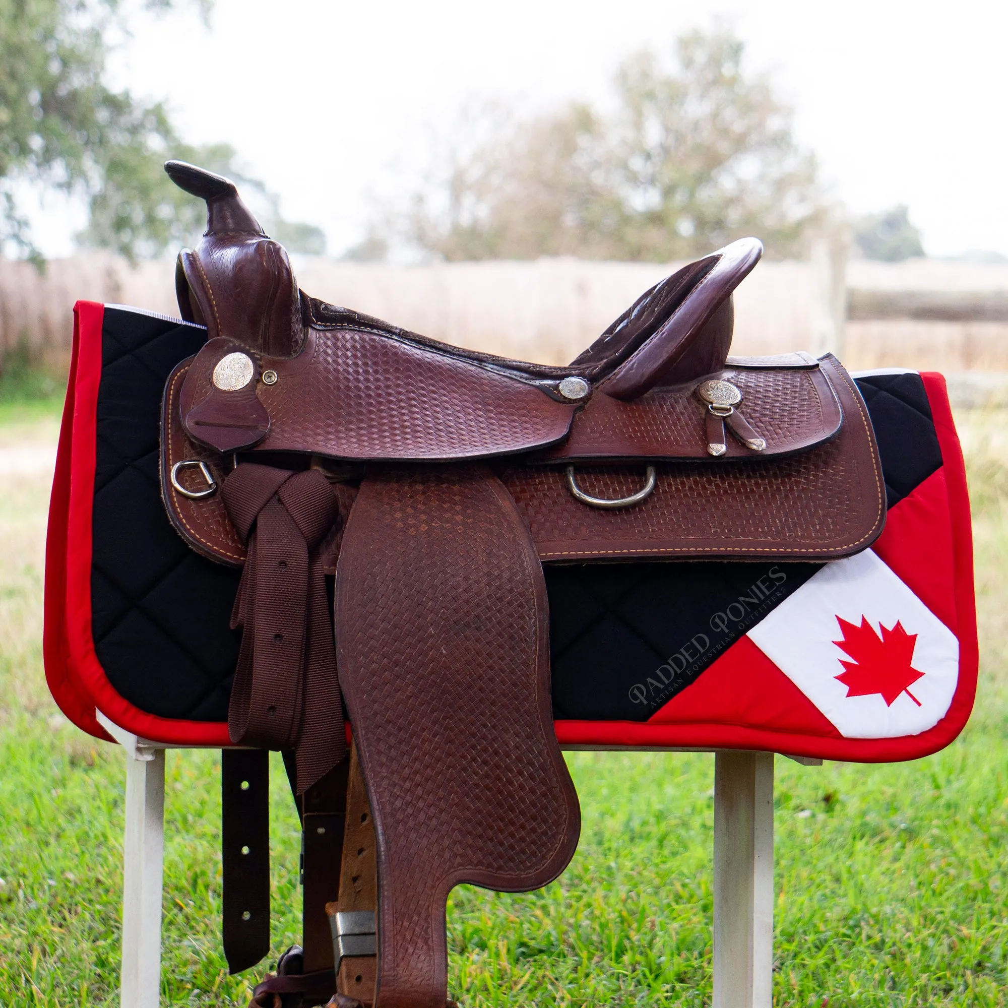 Custom Country Corner Flag Saddle Pad