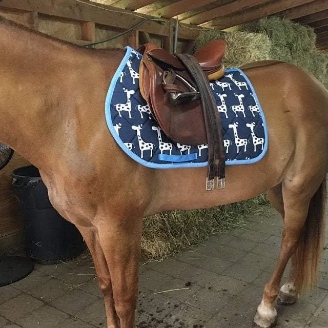 Custom Giraffes Saddle Pad