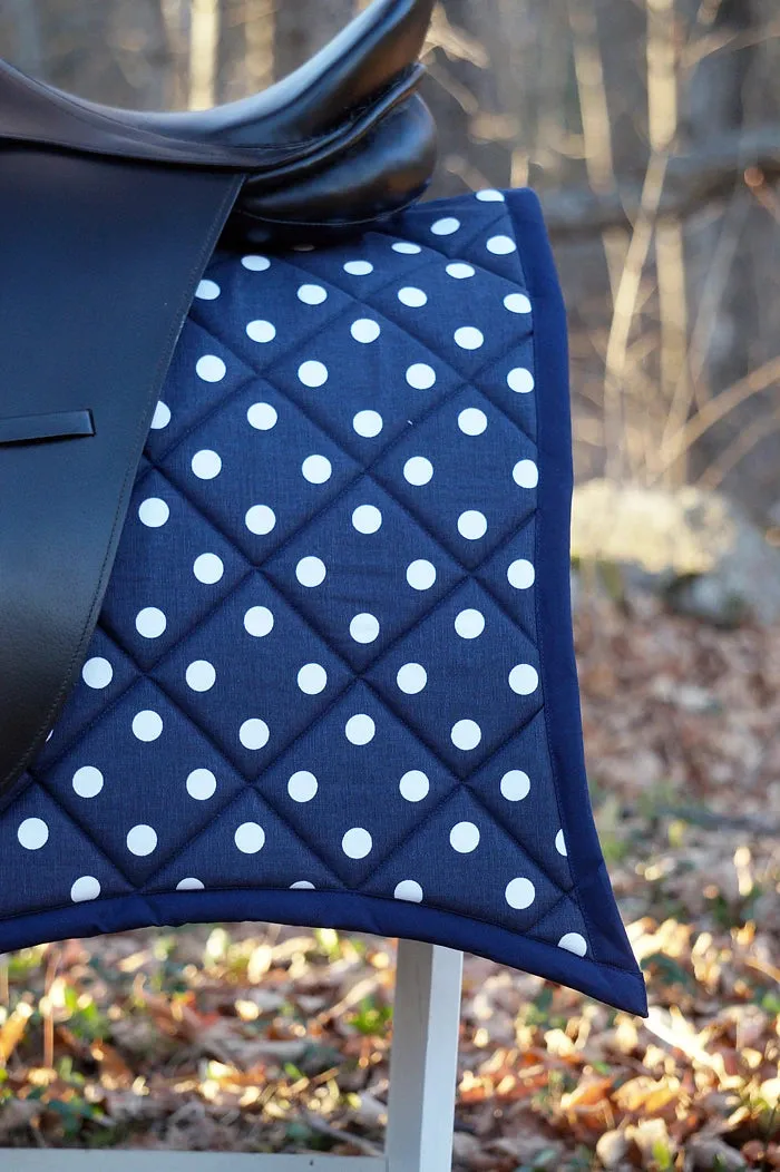 Custom Polka Dot Saddle Pad