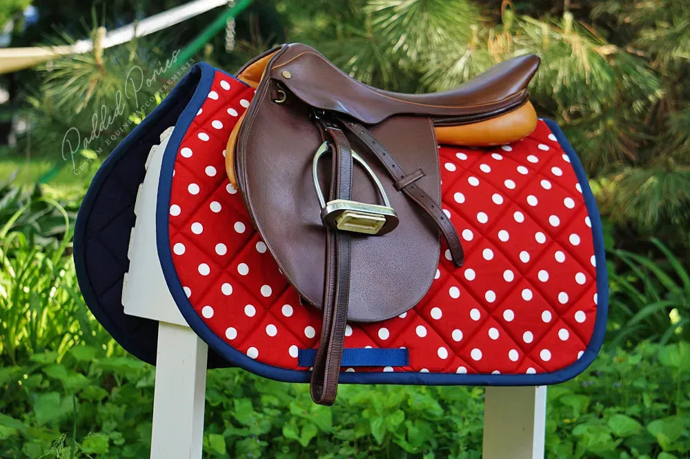 Custom Polka Dot Saddle Pad