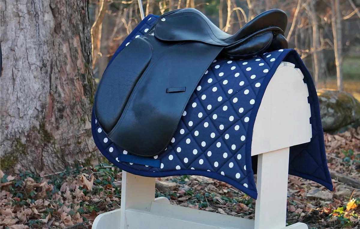 Custom Polka Dot Saddle Pad