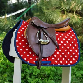 Custom Polka Dot Saddle Pad