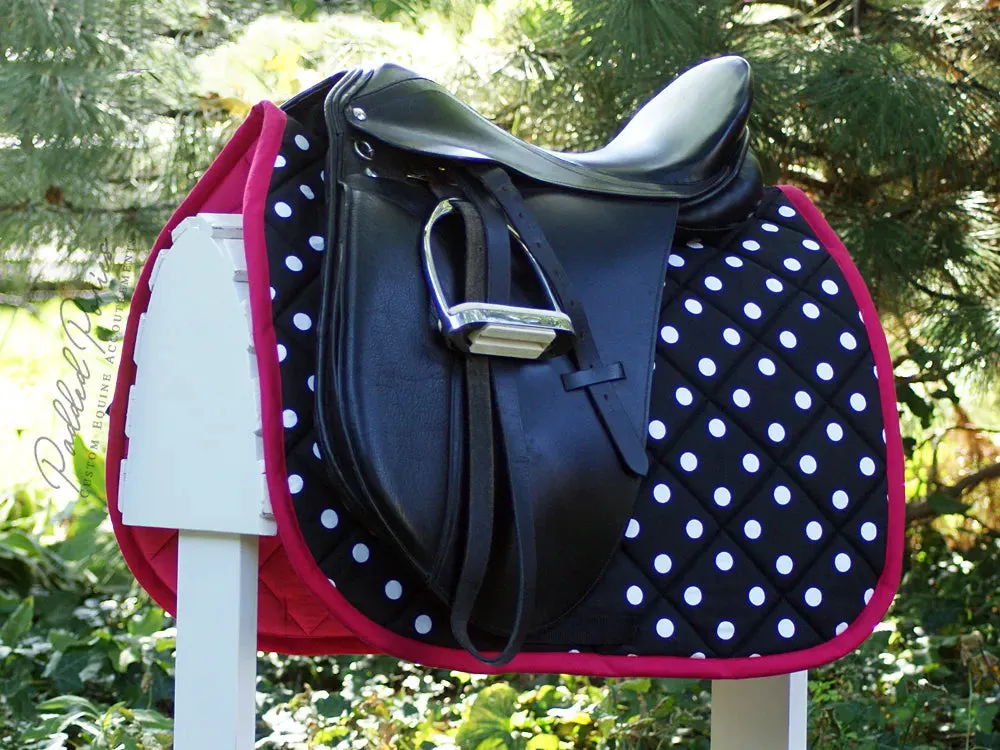 Custom Polka Dot Saddle Pad