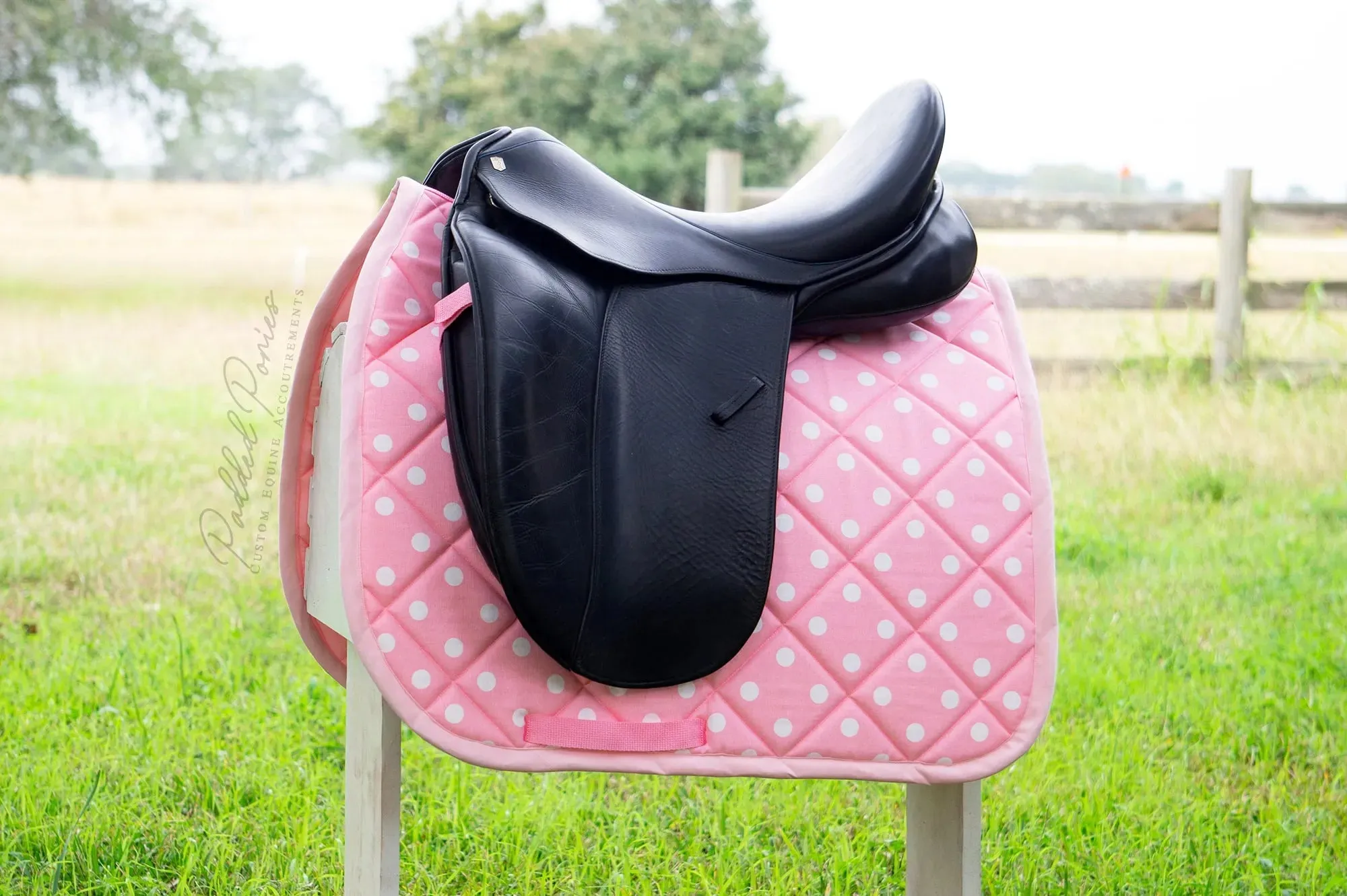 Custom Polka Dot Saddle Pad