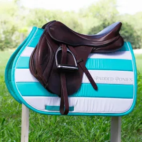 Custom Solid Color Stripes Saddle Pad