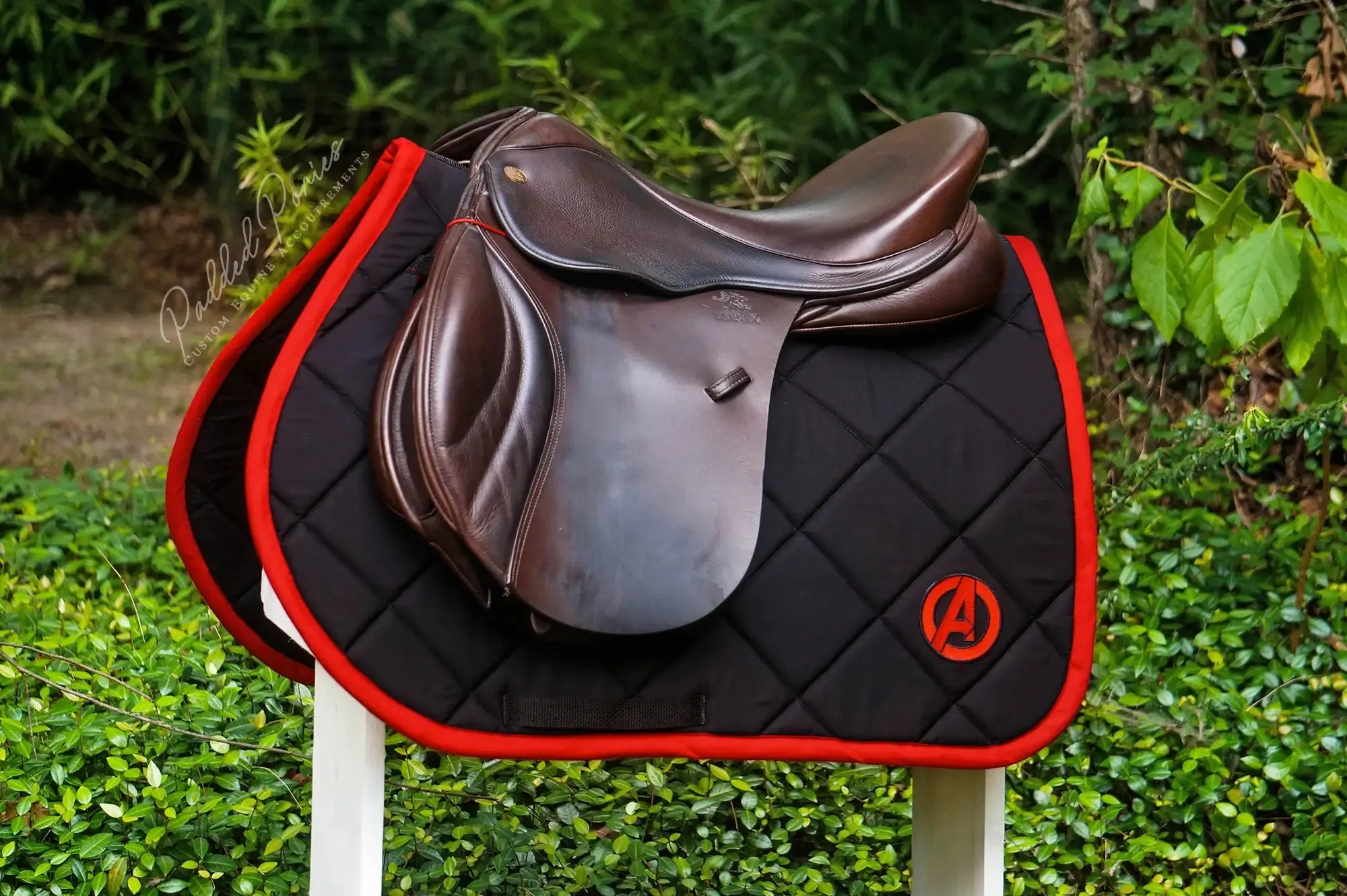 Custom Superheroes Patch Saddle Pad