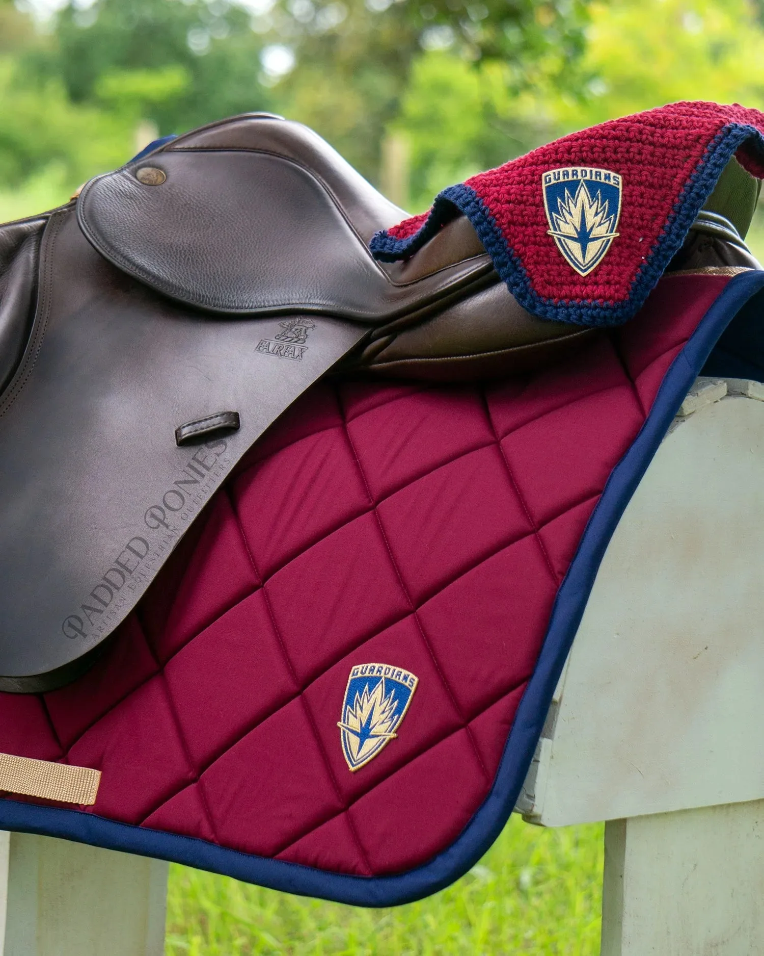 Custom Superheroes Patch Saddle Pad